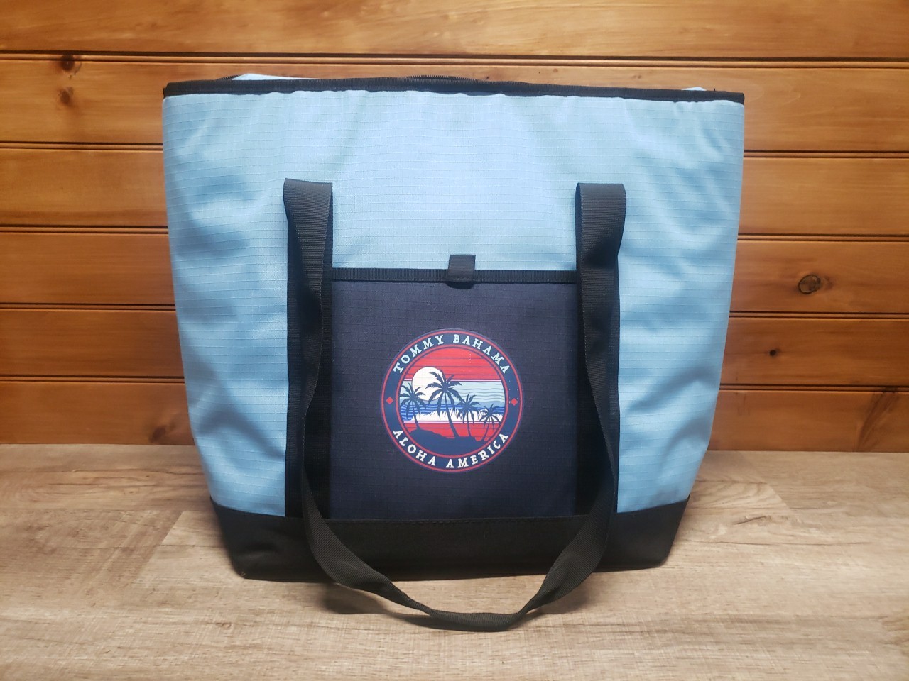 Tommy Bahama Aloha America Zippered Insulated Tote Bag W/Side Pocket 15"×16"×8"