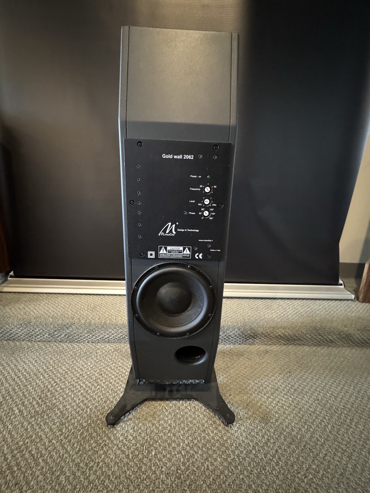 Monolite Gold Wall 2062 Subwoofer (silver or blue grille and trim avalaible)