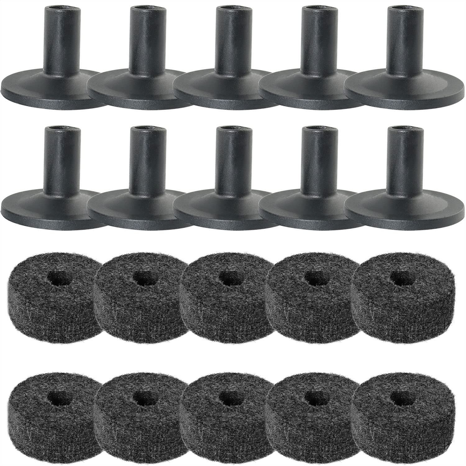 Drum Cymbal Stand Felt Washer Sleeve Kit Replacement Set 10 Sets