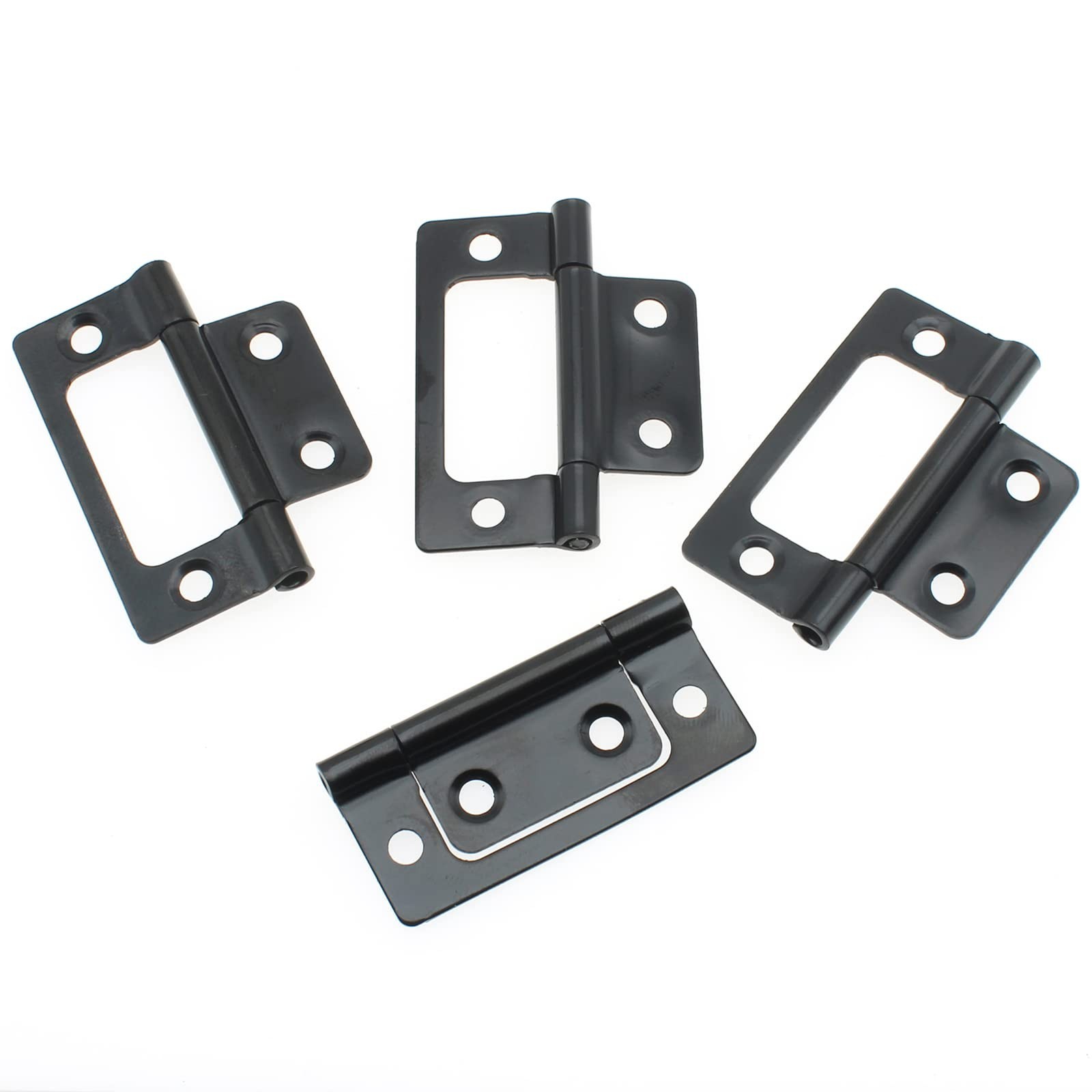 8 Pack Non-Mortise Door Hinges Heavy Duty Bifold Butt Cabinet with Mounting S...