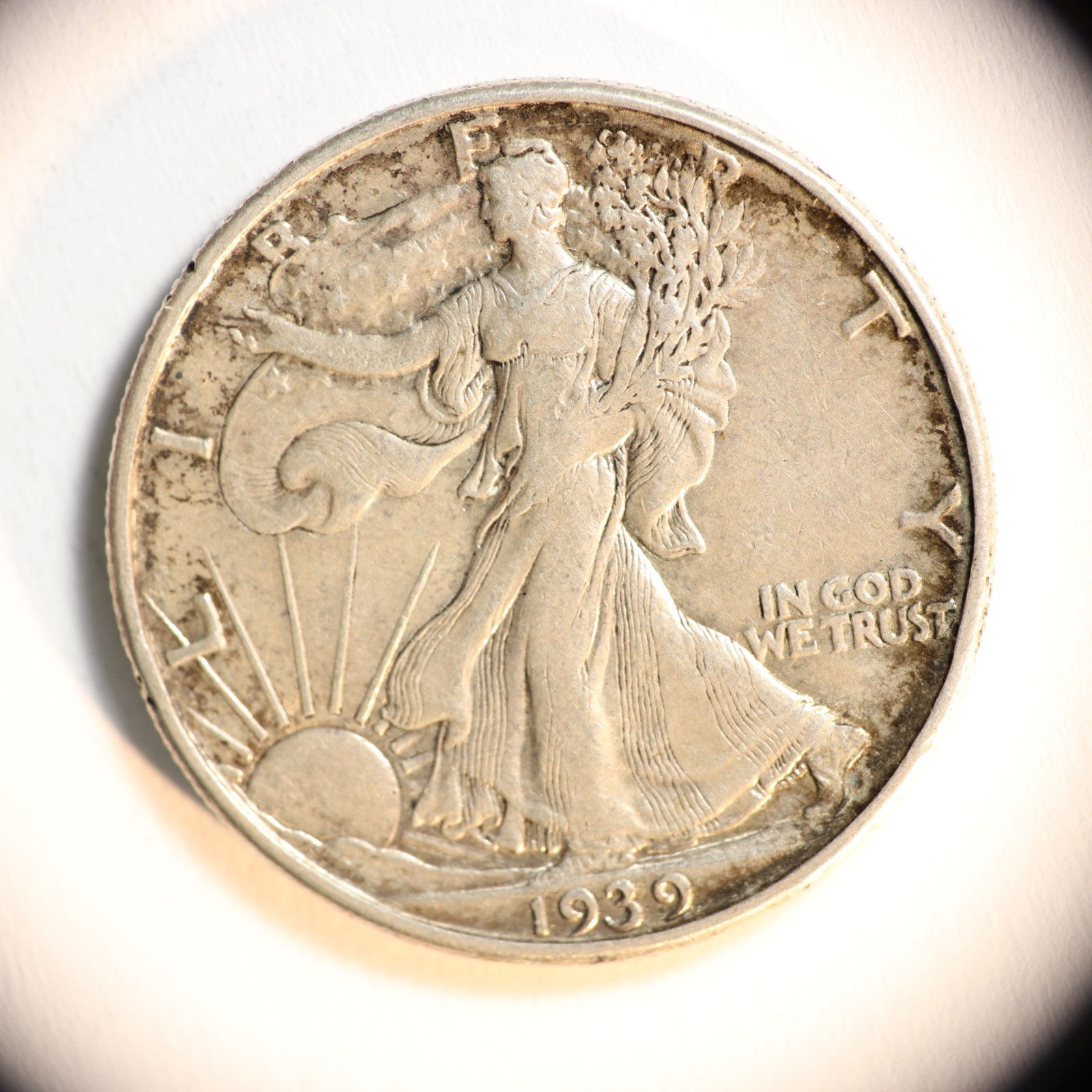 1939 D Walking Liberty Half Dollar 50C Cents Coin Silver, XF+!