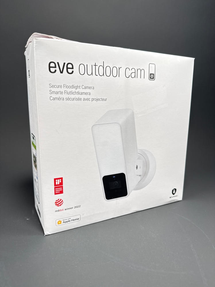 Eve Outdoor Cam Floodlight Camera HomeKit 1080p Night Vision WiFi White
