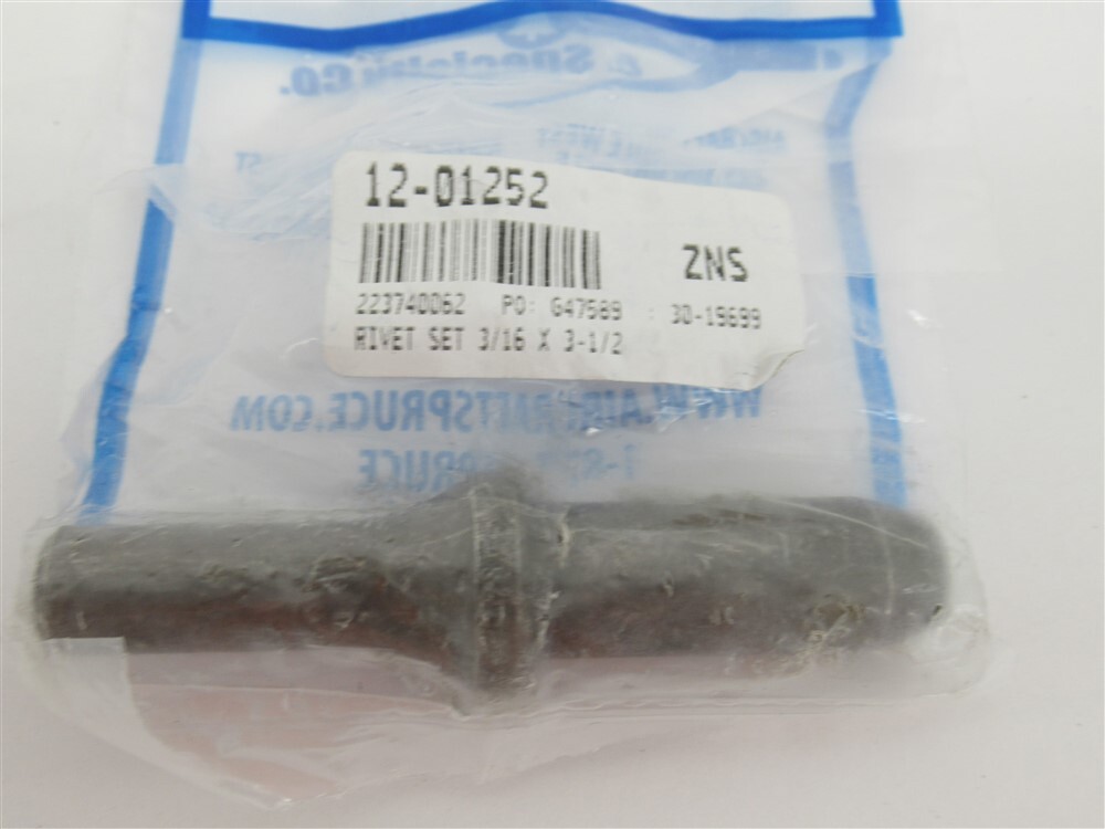 Aircraft Spruce 12-01252, 3/16" x 3-1/2" Rivet Set