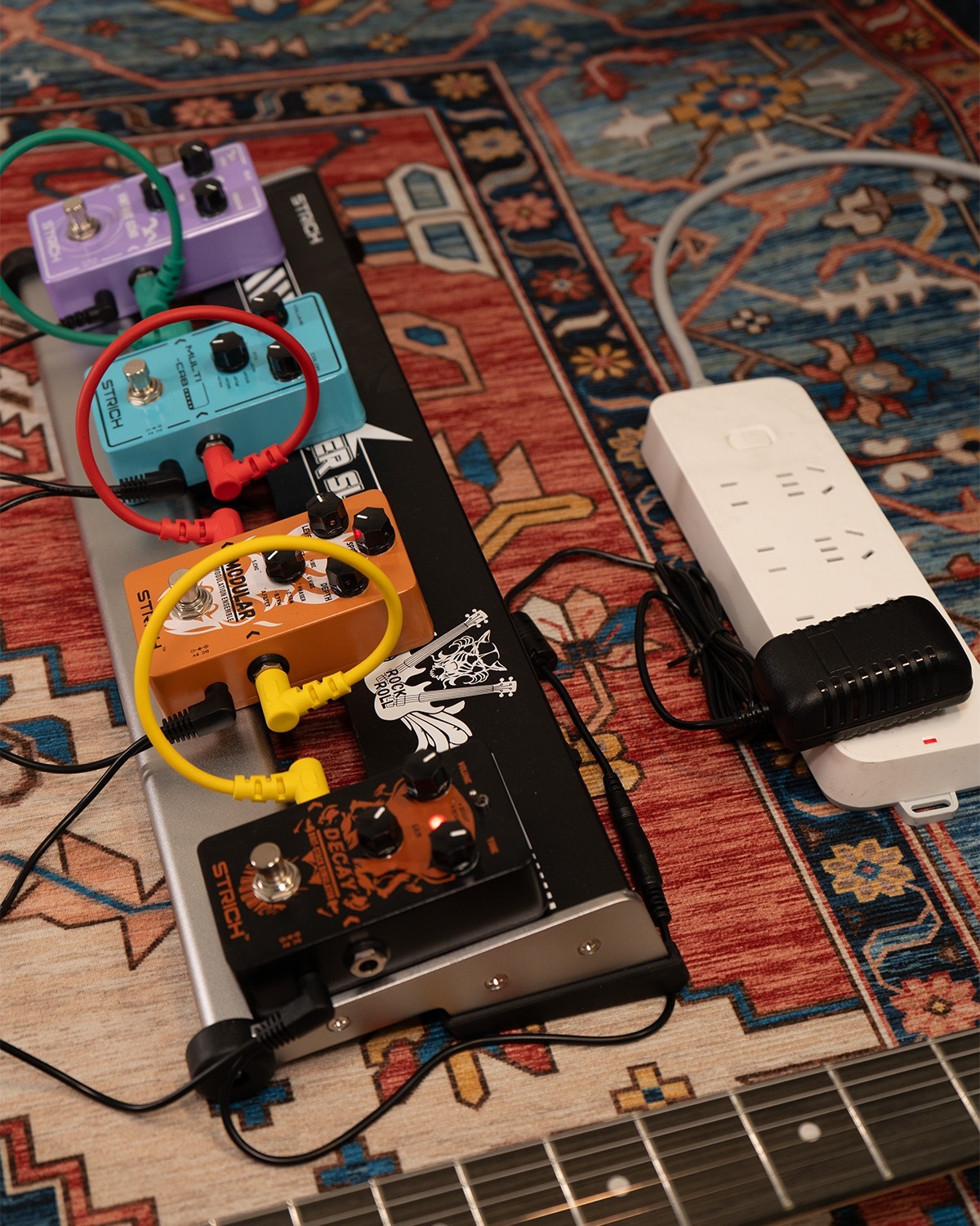 STRICH Pedal Effect Stereo Looper With Adapter Built-in Versatile Drum Machine