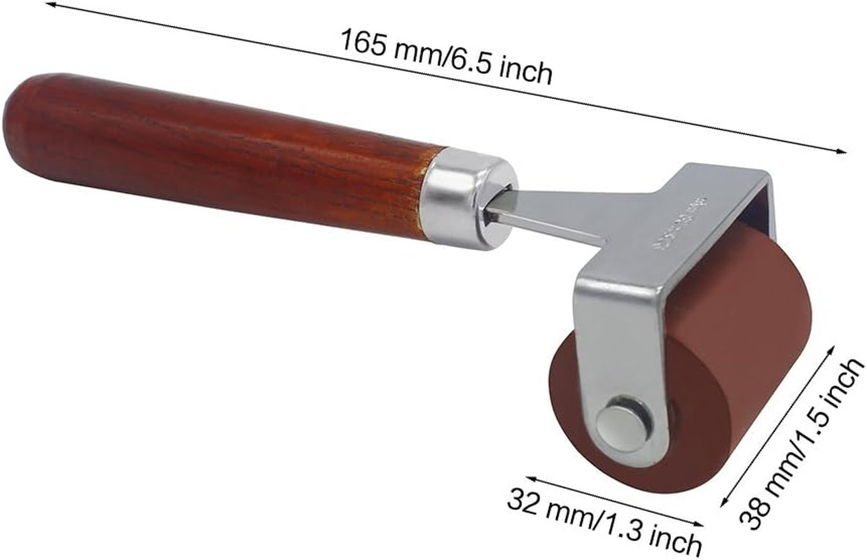 Rubber Brayer, Brayer Roller, Soft Rubber Brayer Roller with Wooden Handle