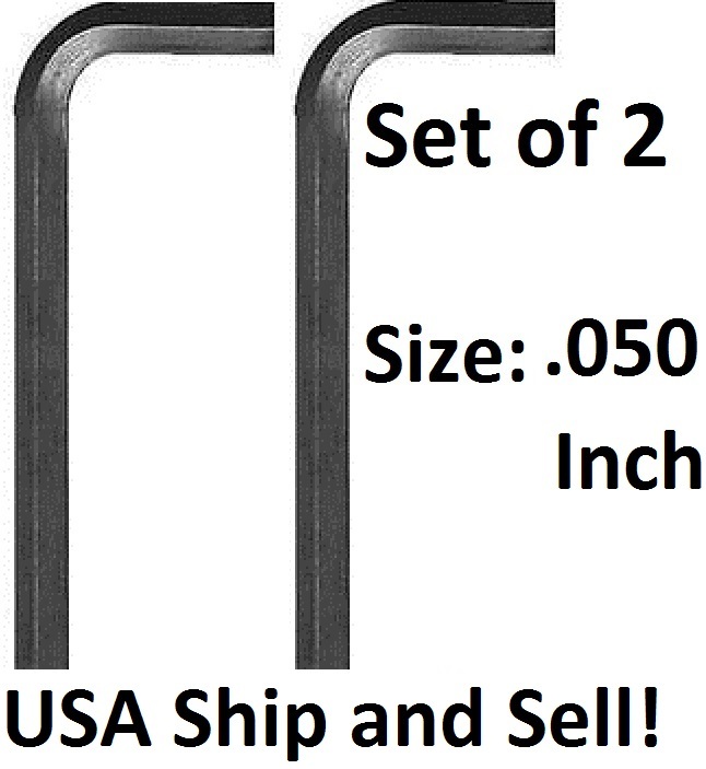 .05 (.050)  Inch Allen Wrench Micro Short Arm SAE Hex Key Tool 2 Pc.