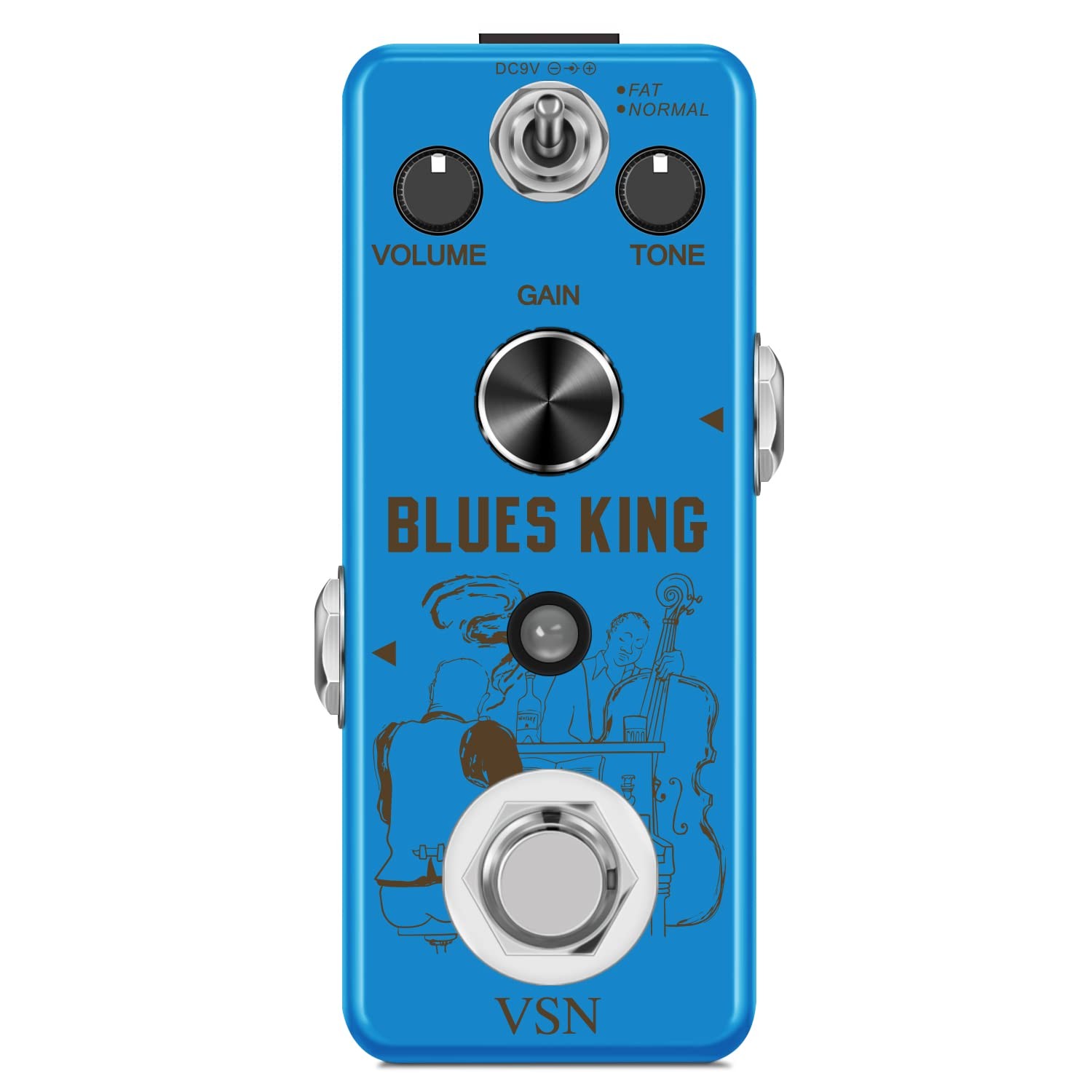 Bluesy Overdrive Guitar Pedal Vintage Distortion Effect True Bypass Mini