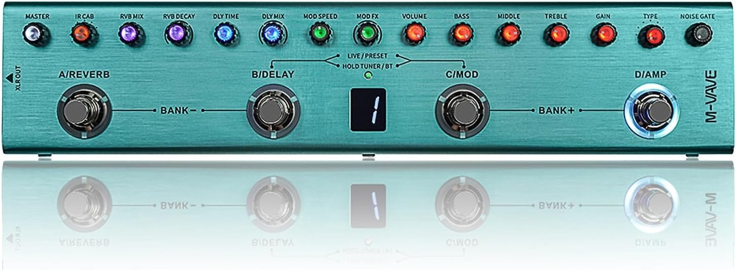 M VAVE Tank-G Multi Effects Guitar Pedal 36 Presets Rechargeable Battery,Preamp