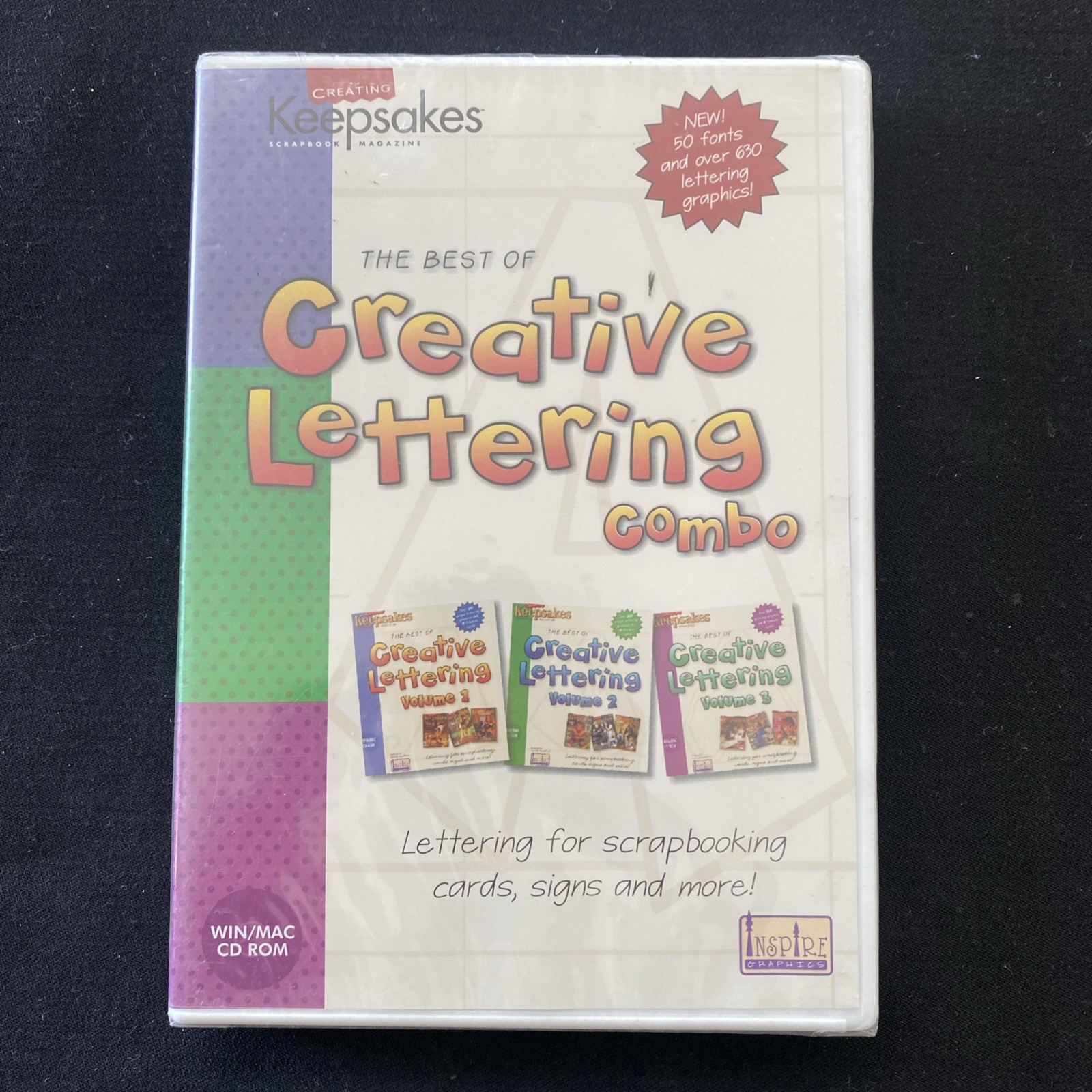 CREATIVE LETTERING COMBO - Keepsakes WIN/MAC CD-ROM 1999 2000 FREE SHIP