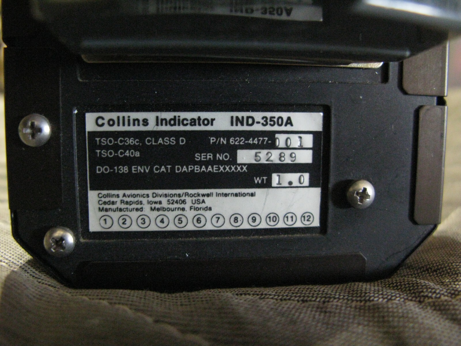 Collins 350A Indicator