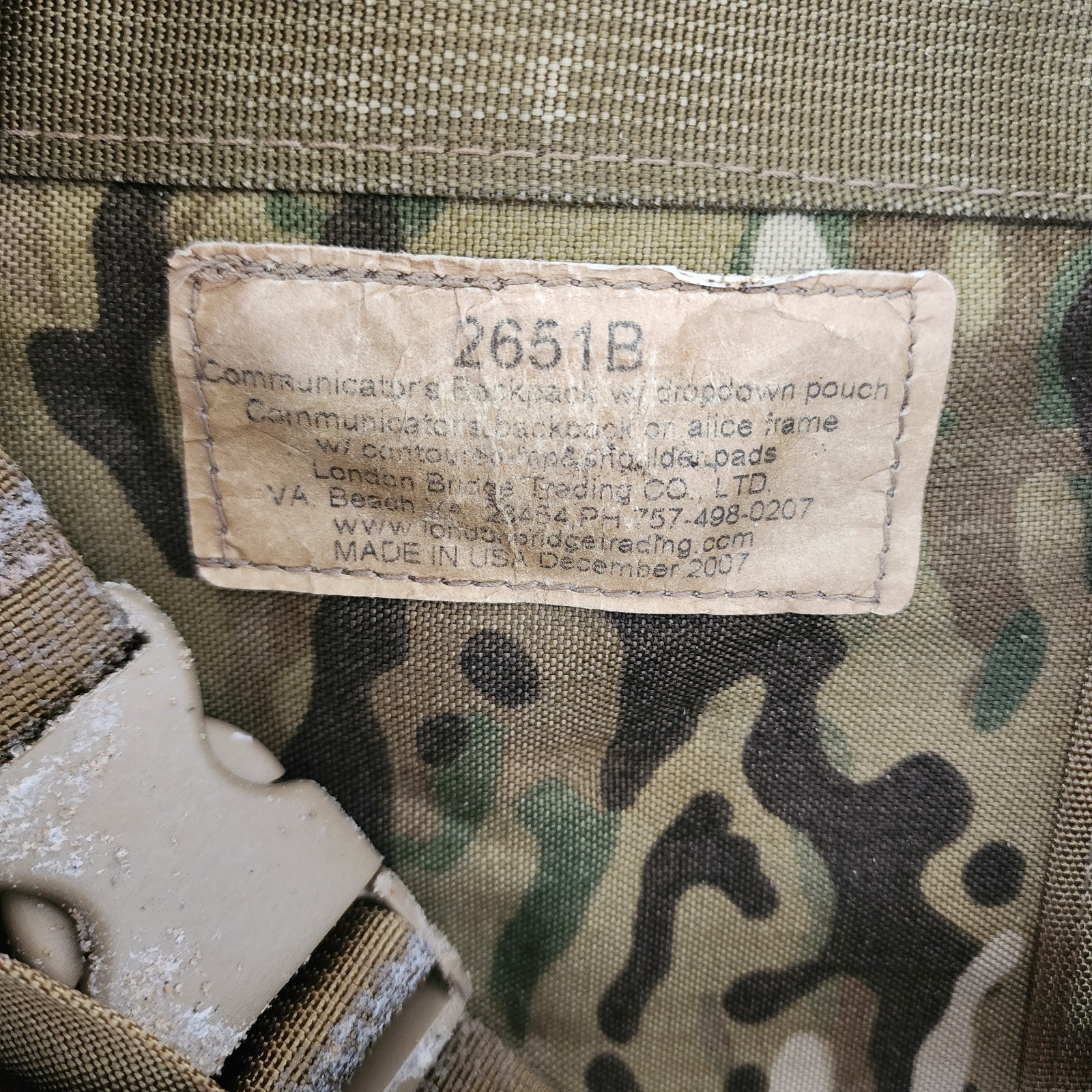 London Bridge LBT-2651b Communicator's Backpack Dropdown Pouch Alice Frame *B18*