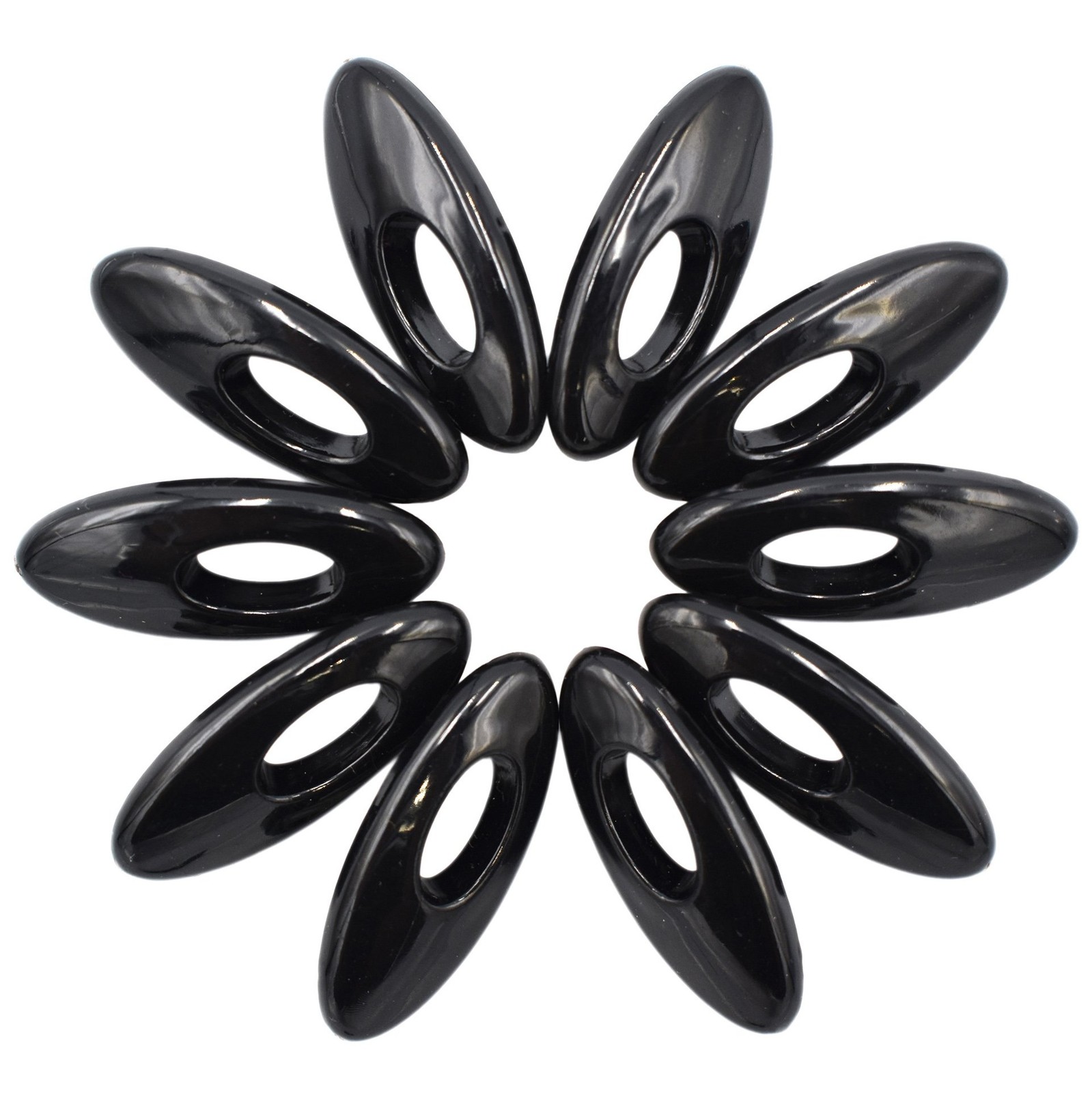 Black Scarf Safety Pins, Plastic Cover Pins Oval Safety Pin For Safety Lockin...