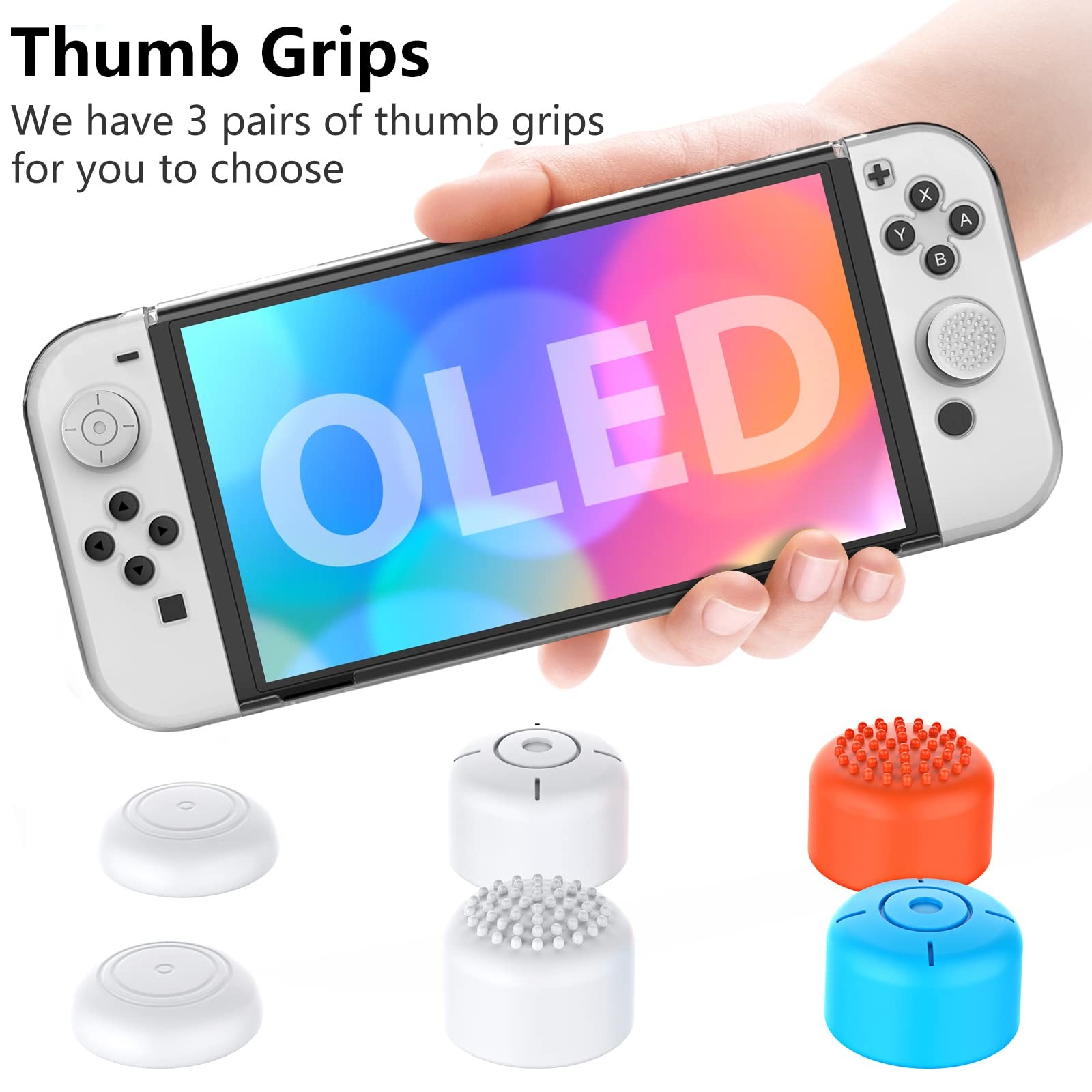 HEYSTOP Switch OLED Case for Nintendo Model, Dockable Cover Black