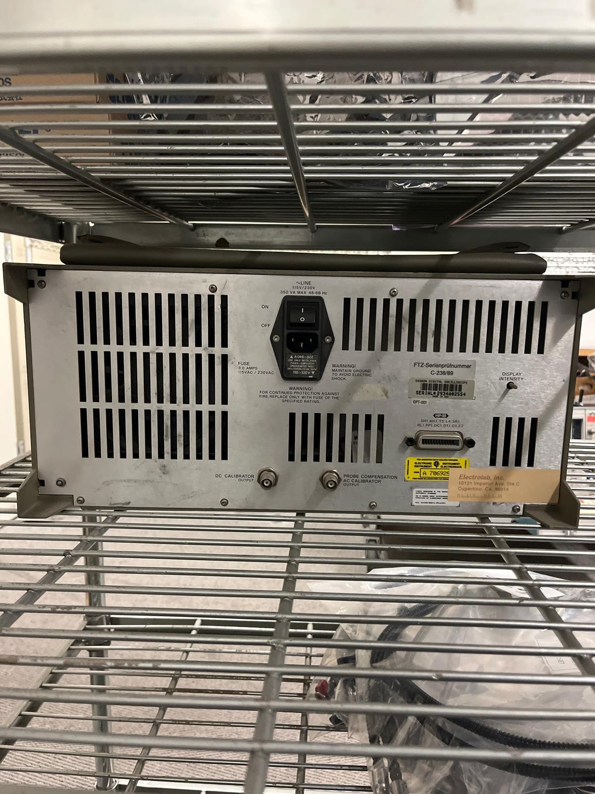 HEWLETT-PACKARD 54502A DIGITIZING OSCILLOSCOPE