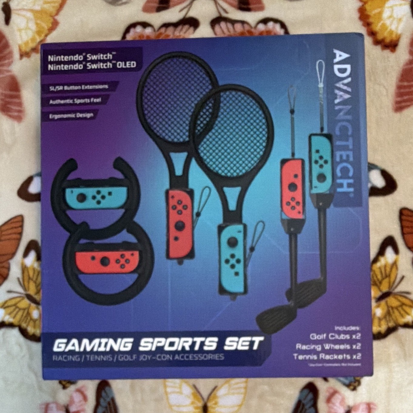 Advantech Gaming Sports Set Joy-Con for Nintendo Switch/OLED Golf/Tennis/Race