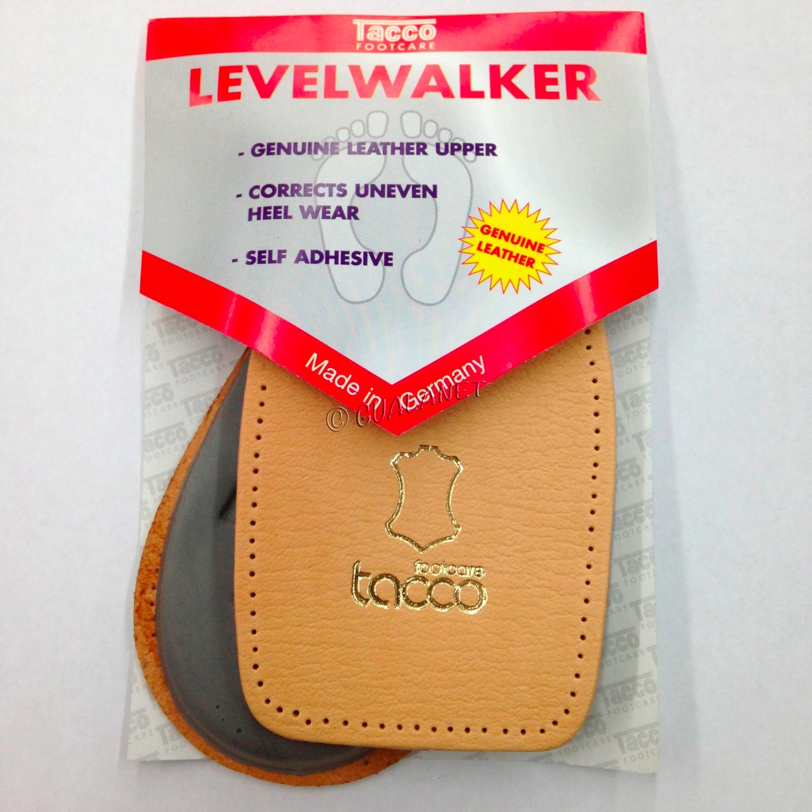 Tacco 634 Level Walker Leather Heel Cushions Latex  Insoles Shoe Lifts Back Pads