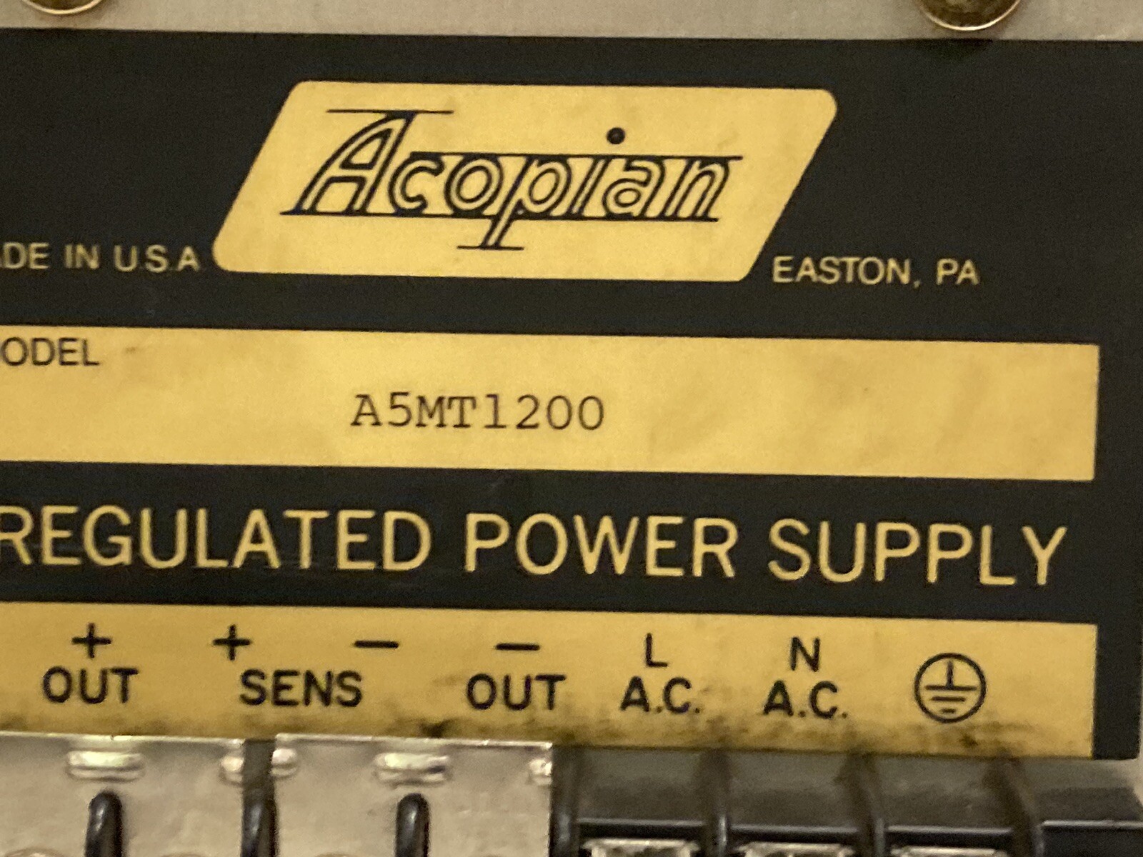 Acopian,A5MT1200,DC Power Supply