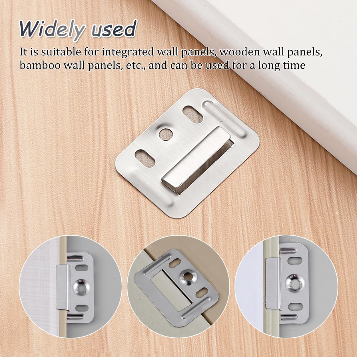 100 PCS Stainless Steel Wall Panel Clamps RustResistant Z Clips Buckle