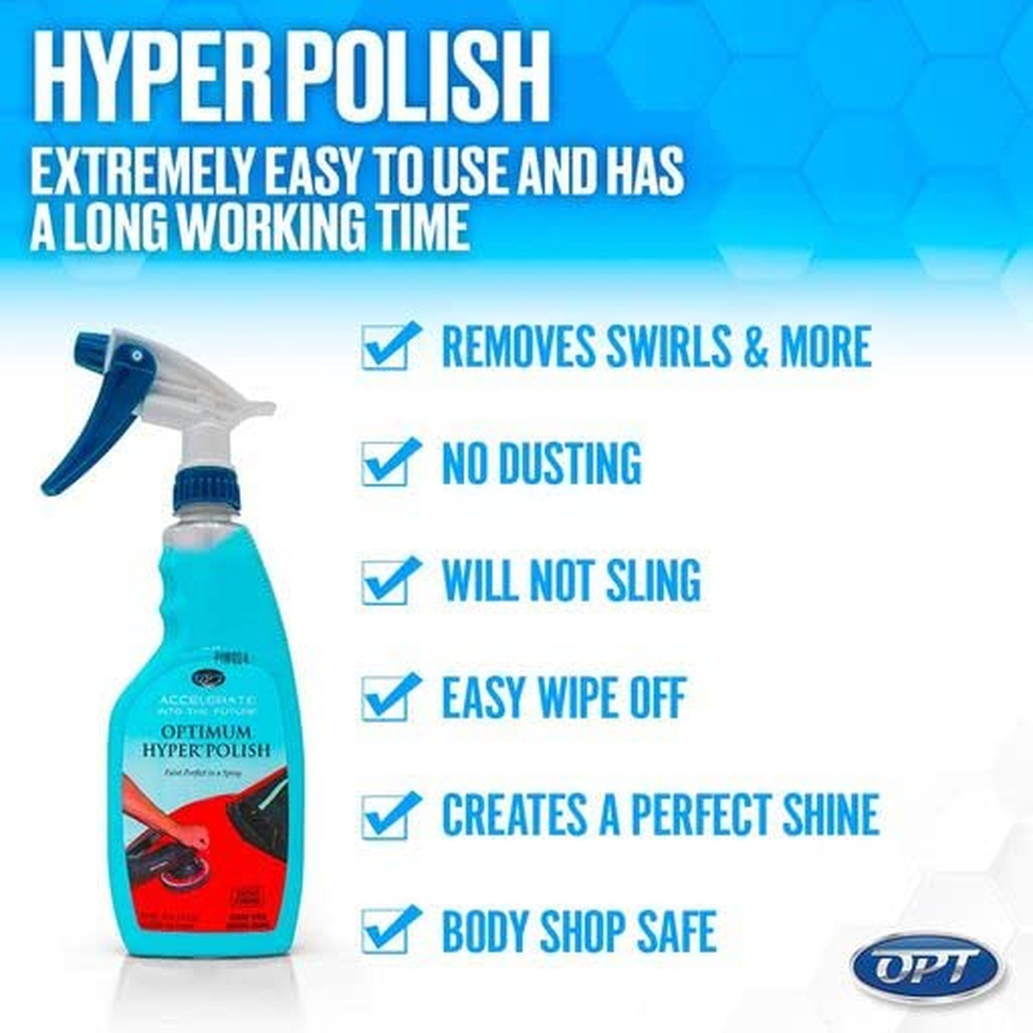Optimum Hyper Polish - Sprayable Car Polish for Paint Correction, Buffing, Au...