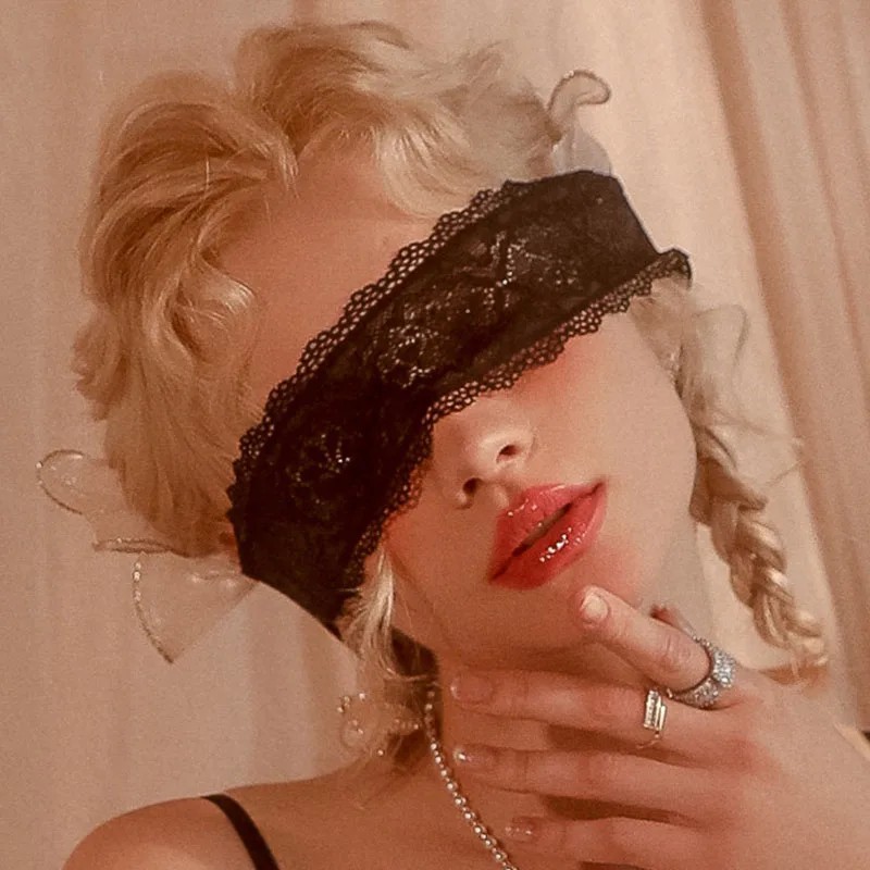 Fashion Lace Eye Mask Hollow Out See-Through Blindfolded Patch Eye Cover