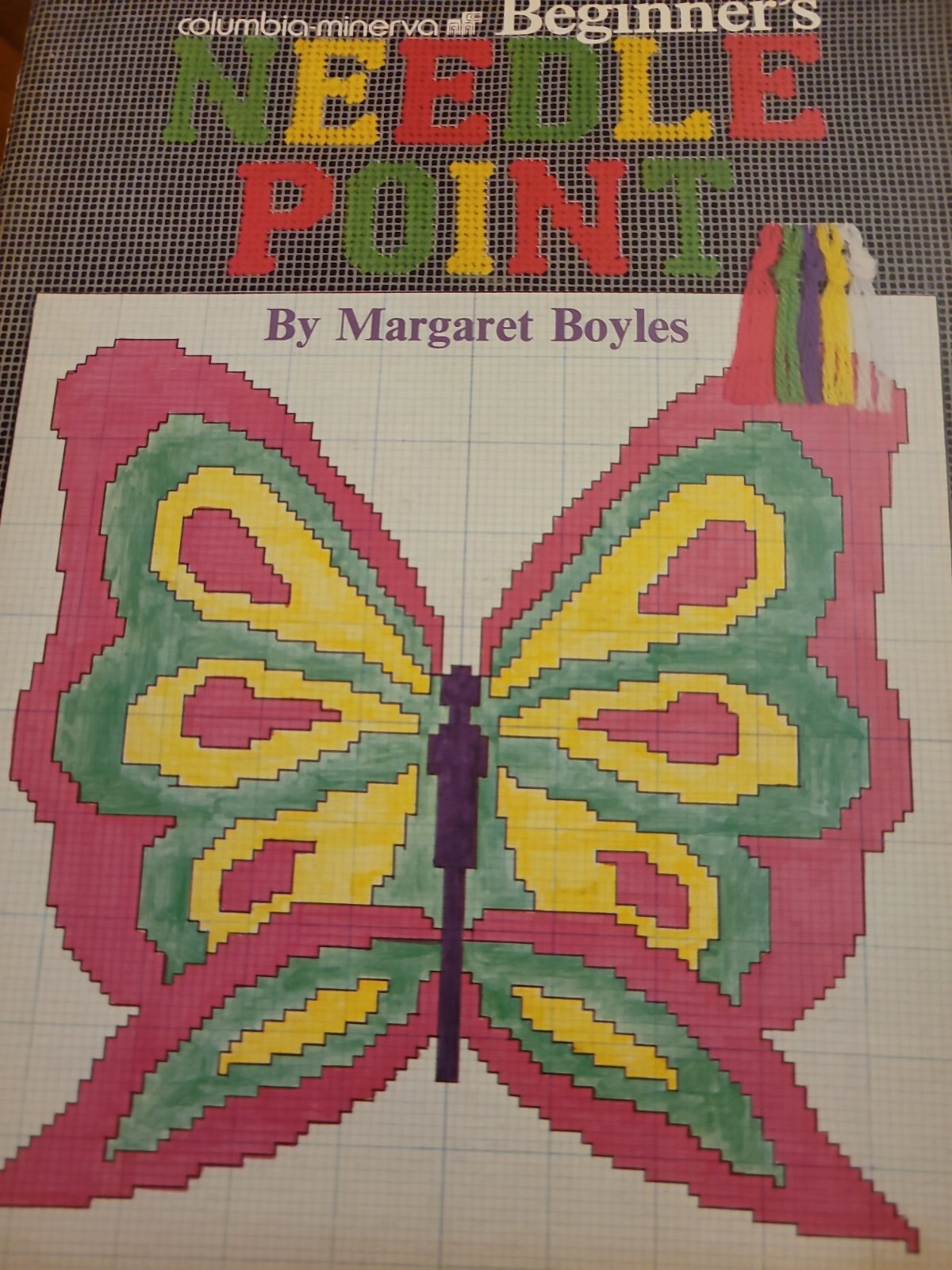 Columbia Minerva Beginner's Needle Point Pattern Book Boyle Yarn Craft NOTE: B2