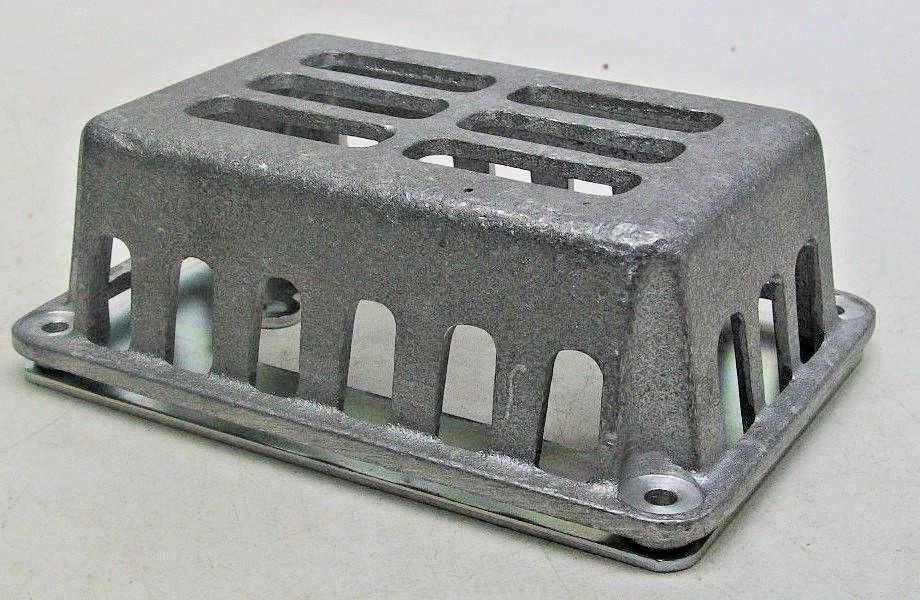 NOS BARBER COLMAN AT-1104 THERMOSTAT GUARD CAST ALUMINUM W/STEEL BASE PLATE KB