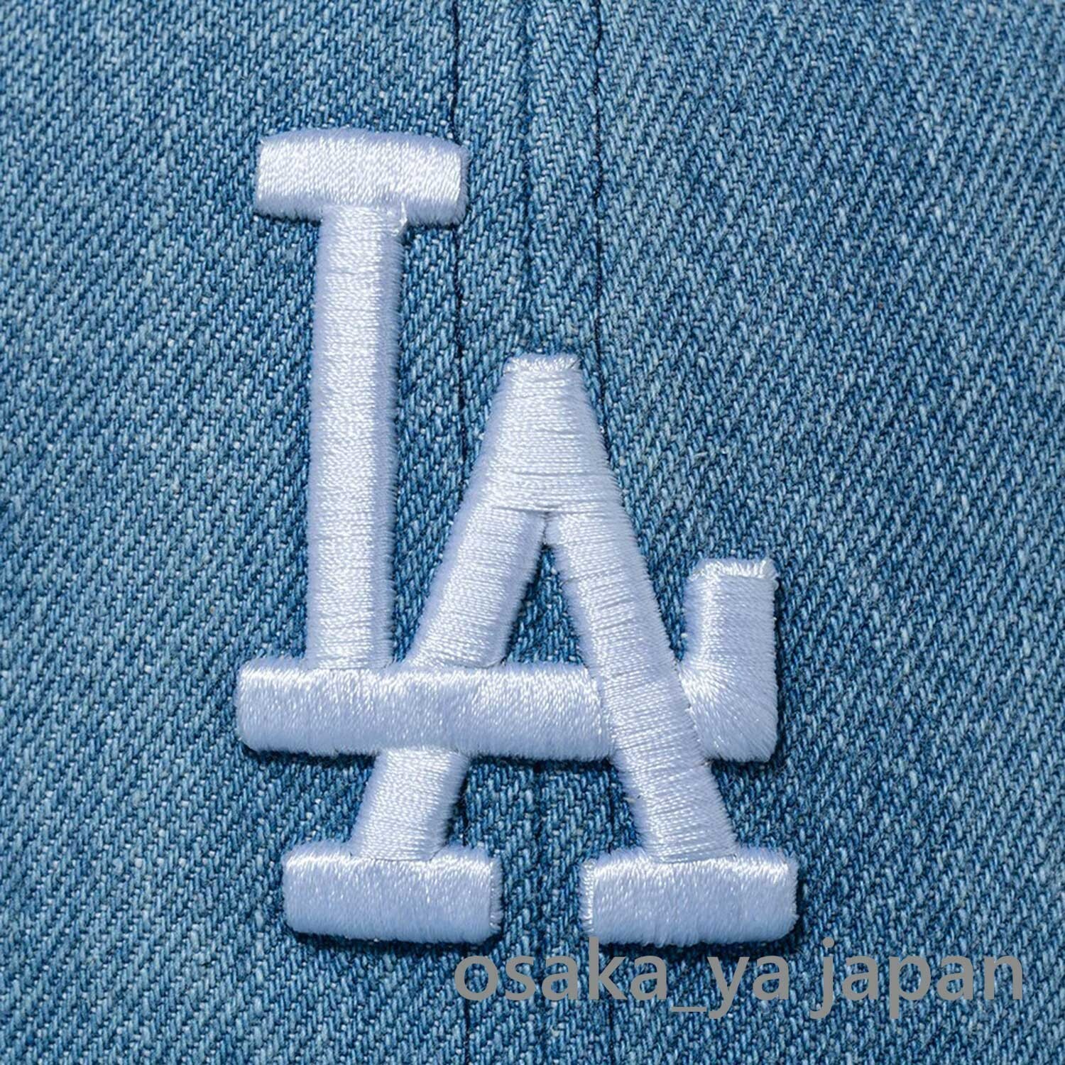 NEW ERA 59FIFTY Los Angeles Dodgers Washed Denim x White NEW 14525217