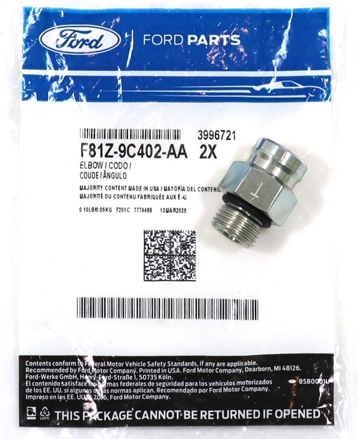 Genuine Ford F81Z-9C402-AA HPOP Outlet Hose Fitting 1999–2003 7.3L Powerstroke