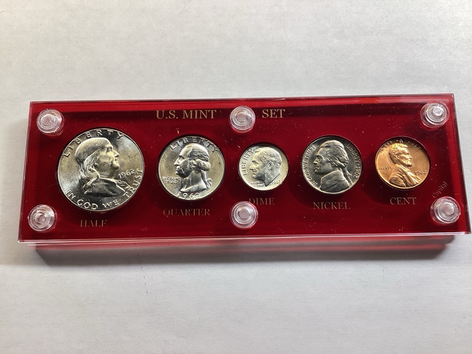 1962 (P Only) US Mint Uncirculated Silver Mint Set In Capital Holder 032726 16dk