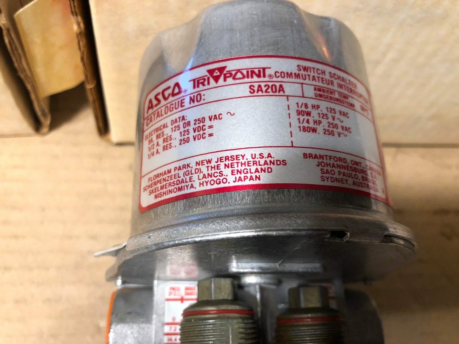 ASCO, Temperature Switch, SA20A