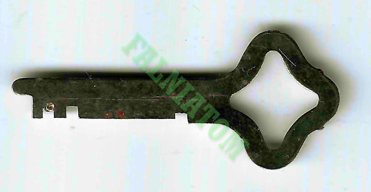 Flat Bit Skeleton Key - Approx 2" Long (Repro?)