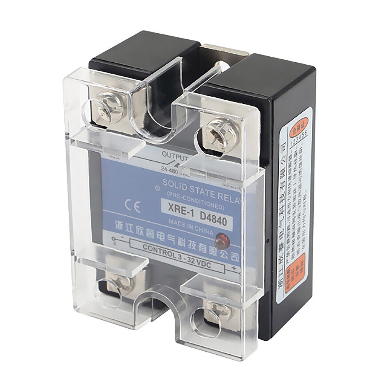 Relay Mute DC Control AC SSR Single Phase Solid State Relay For 3D Printer