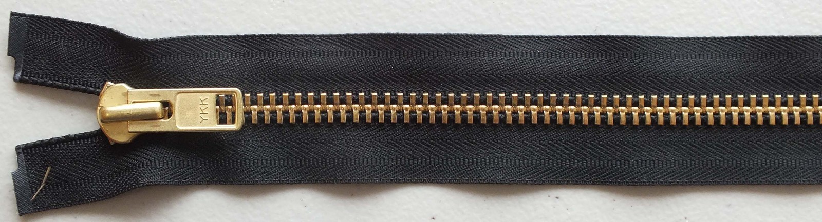 #10 Solid Brass Heavy-Duty Chaps Separating Metal Zippers by YKK ® Brand - Black