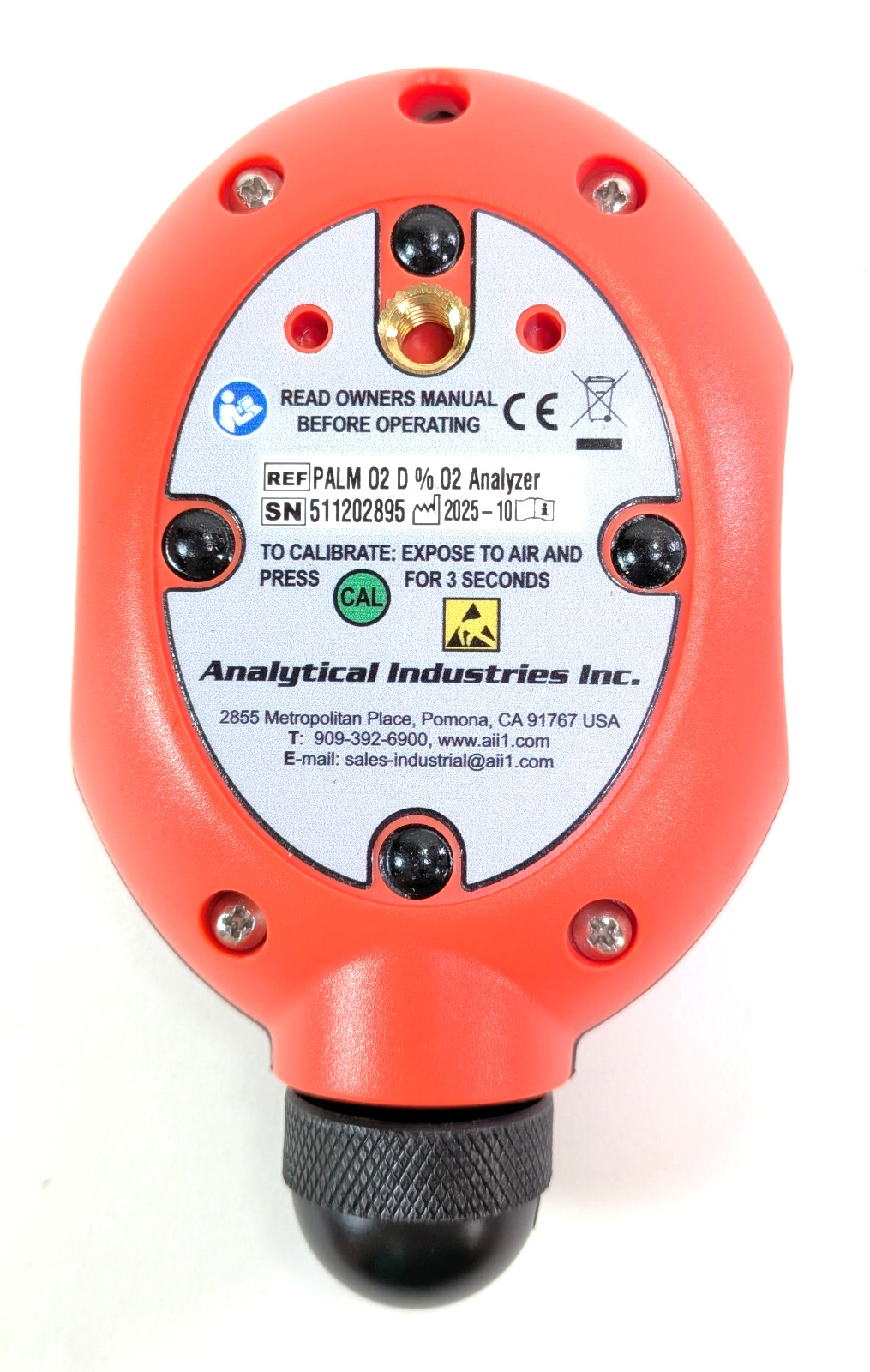 Analytical Industries Palm O2 Remote Handheld Oxygen / Nitrox Analyzer 0-100% 02