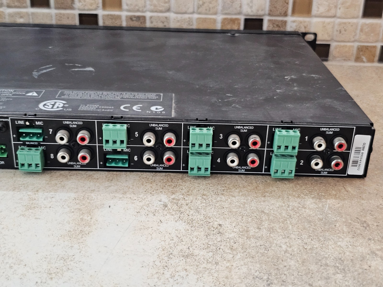 Crown 28M Eight Input Two Output Pre-Amplifier Mixer G28M