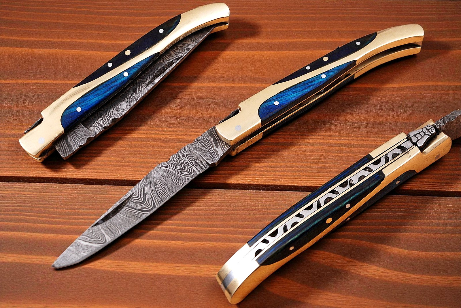 CUSTOM HAND MADE FORGED DAMASCUS STEEL FOLDING BLADE POCKET KNIFE EDC 1259