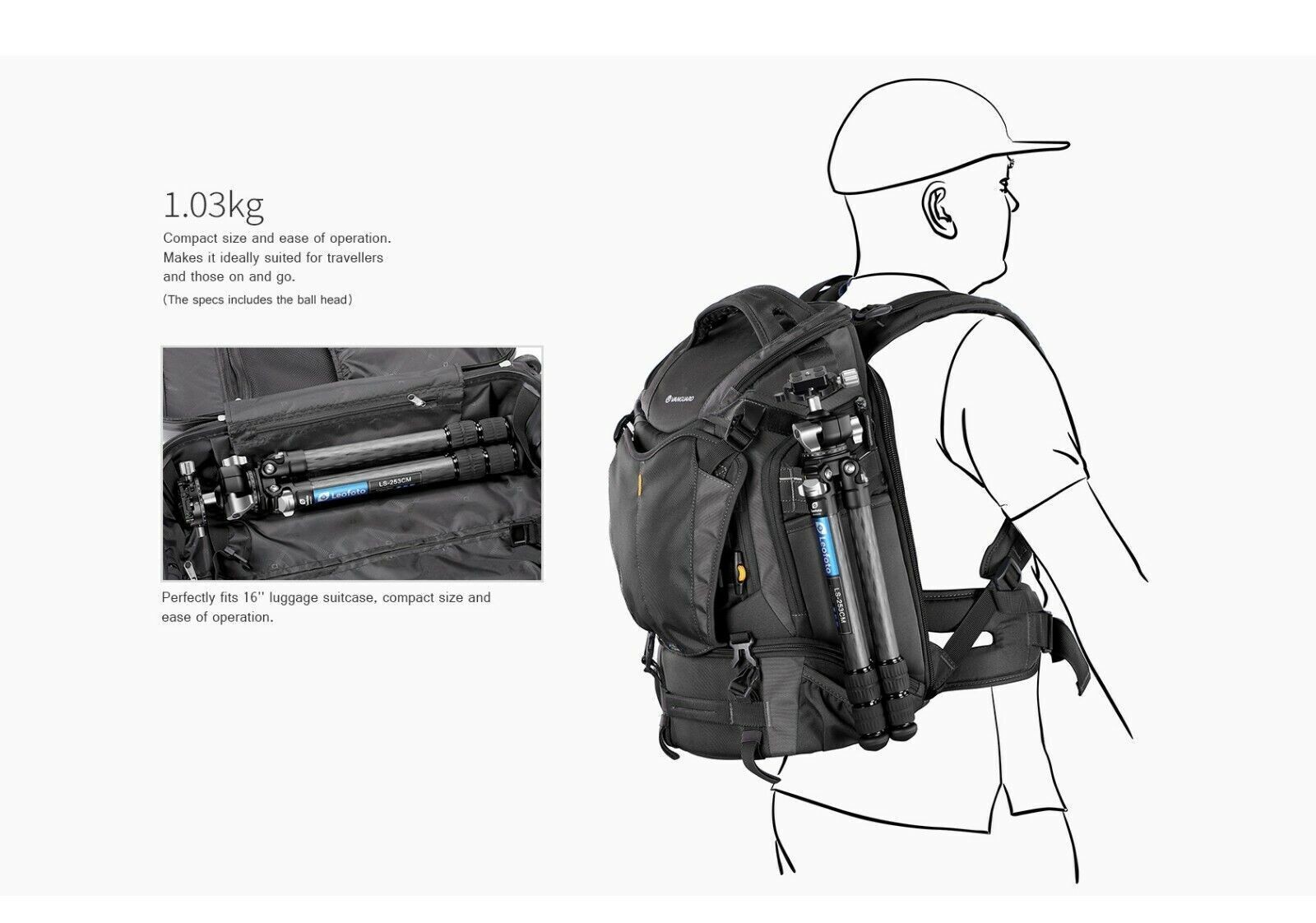 Leofoto Tripod LS-253CM Professional Carbon Fiber with LH-30 Ball Head