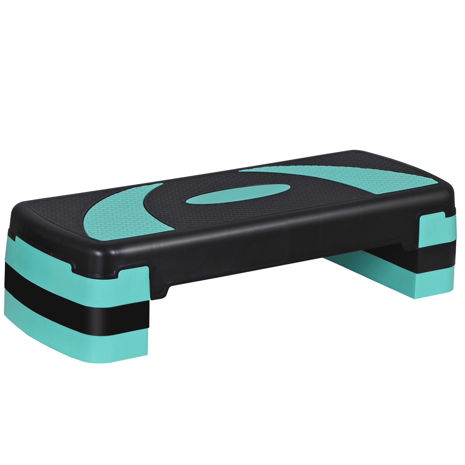 31" Adjustable Exercise Step Platform, 3-Level Height Non-Slip Surface Green