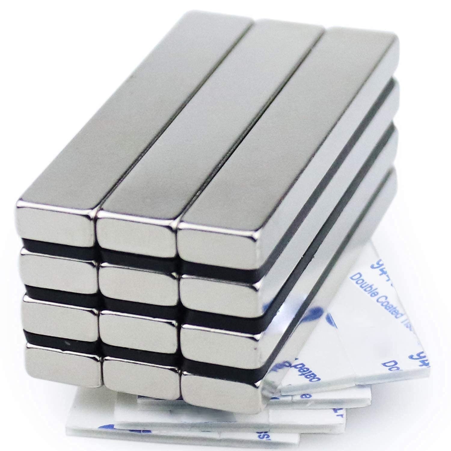 Versatile 12 Pack Neodymium Magnets with Strong Adhesive for Crafts & Workspaces