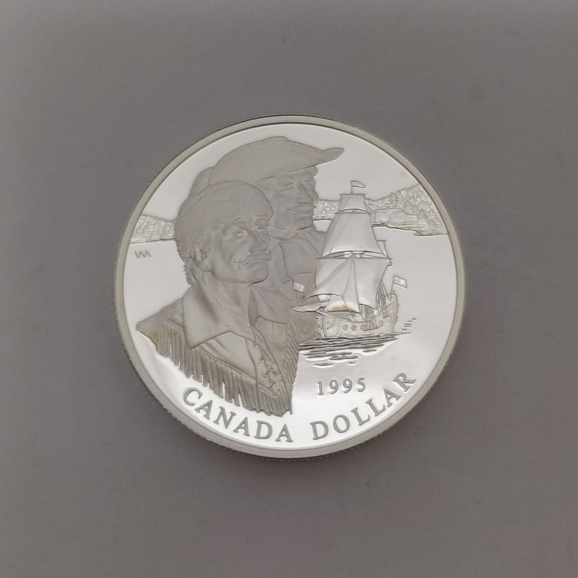 1995 CANADA PROOF SILVER DOLLAR HUDSON BAY CO.