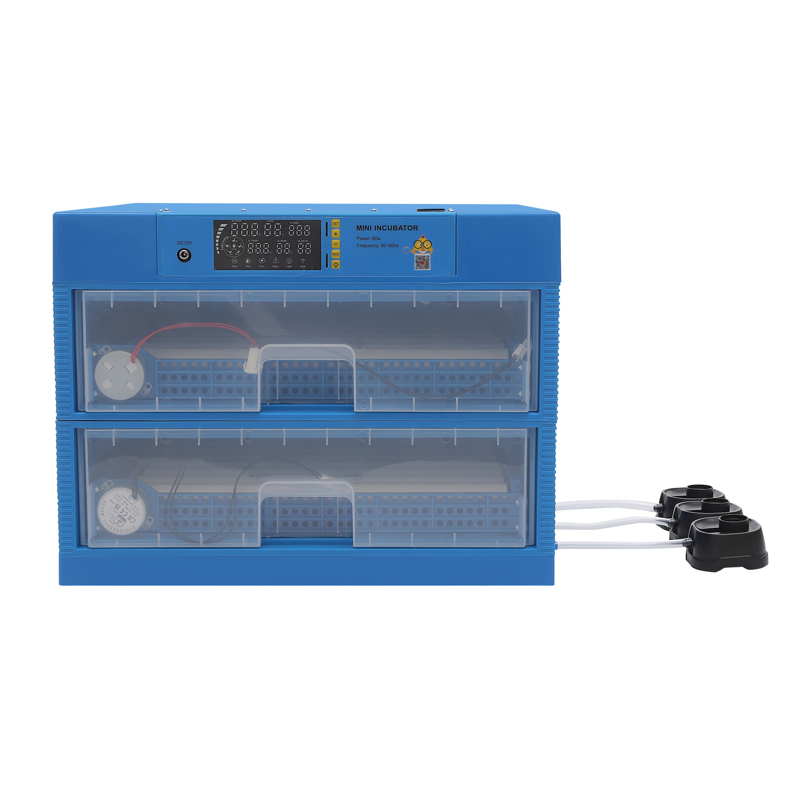 128 Egg Automatic Incubator Hatcher Machine LED Display Blue