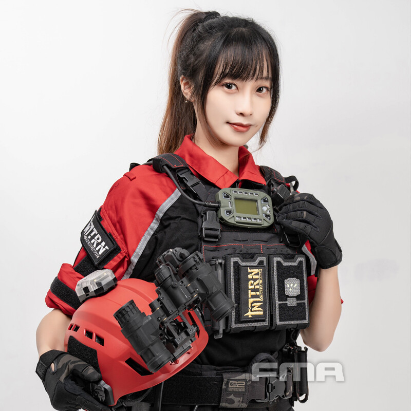 FMA Tactical Rescue Helmet Fire Safety Emergency Fireproof ABS Red Adjustable
