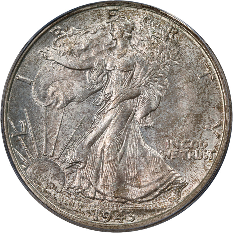 1943-D Walking Liberty Half ICG MS65 Decent Eye Appeal Strong Strike