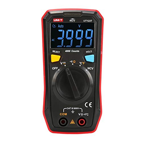 Residential Multimeter Kit Digital Voltmeter Ohm Meter 4000 Counts Auto UT123T