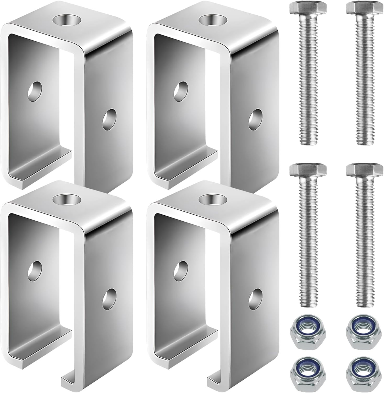 Channel Trolley Track Hanger Bracket for Unistrut Strut Channel, 1-5/8 Silver