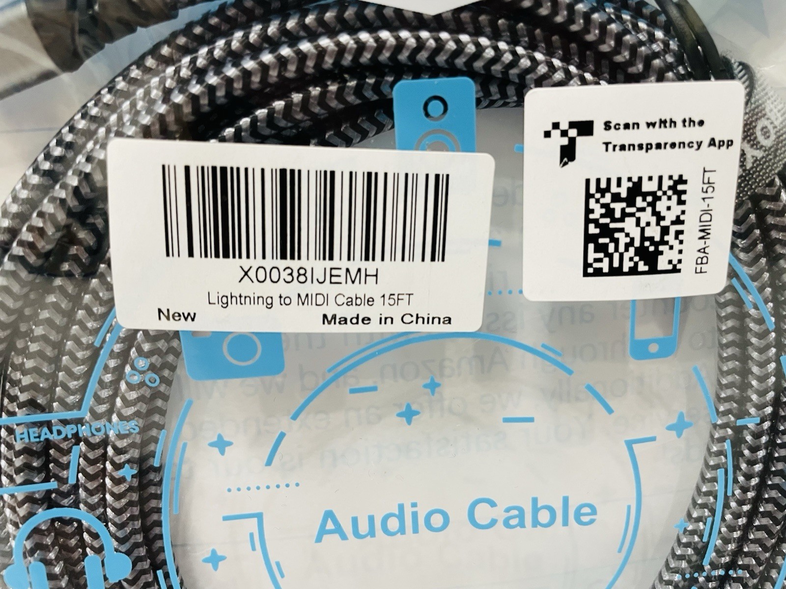 Lightning To Midi Cable 15 Ft High Quality Audio Cables