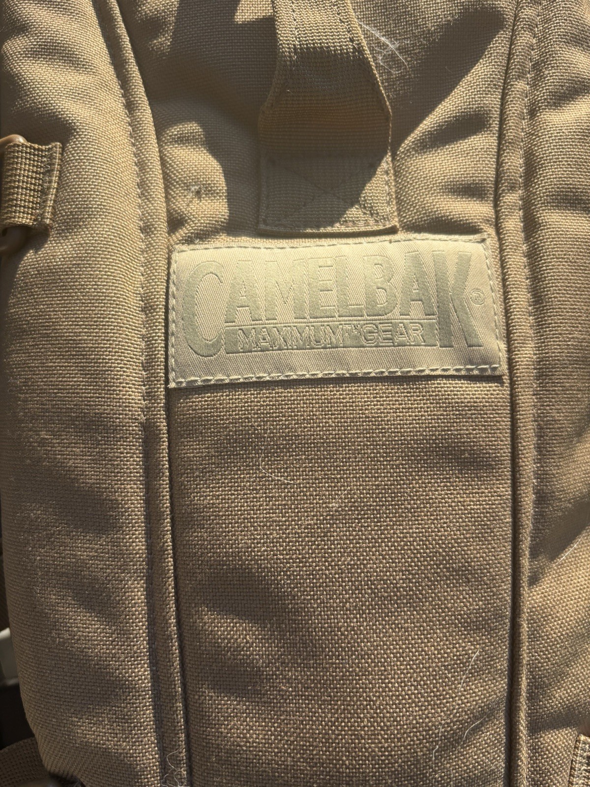 CamelBak Maximum Gear Tan Nylon Hydration Pack Backpack, Adjustable Straps