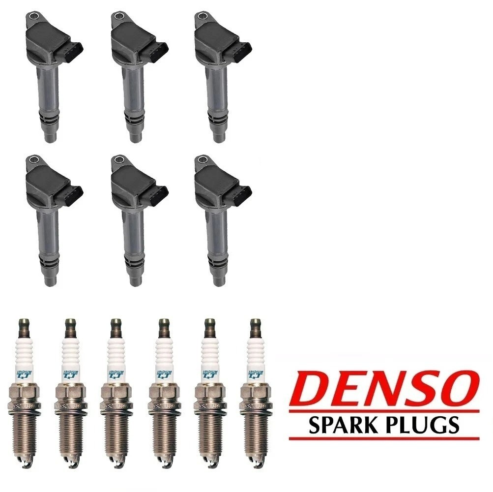 6X OEM Ignition Coil & 6X DENSO Iridium Spark Plugs For Lexus GS300 GS350 IS250