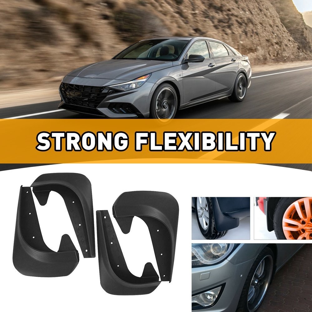 4PCS Universal Car solid Wearing Mud Flaps Splash Guards Front Rear Fender