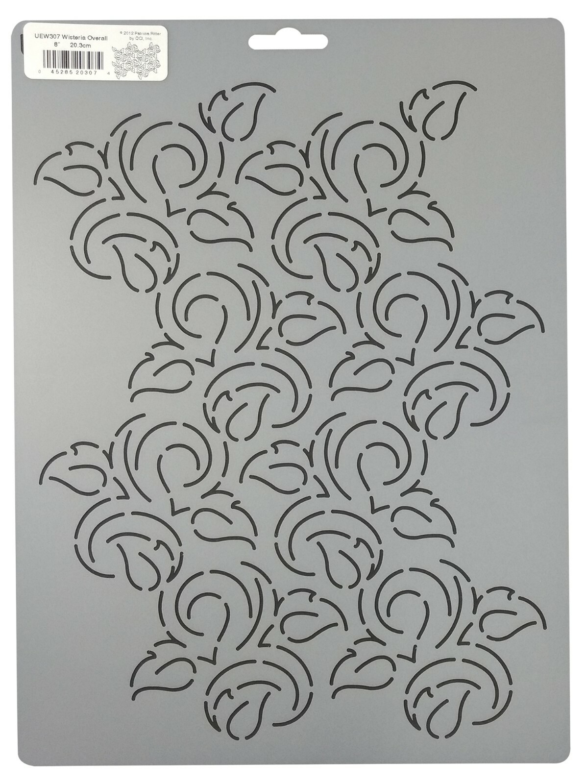 Quilting Stencils Floral Leaves Quilt Pattern 8" Wisteria Flower Stencil Design
